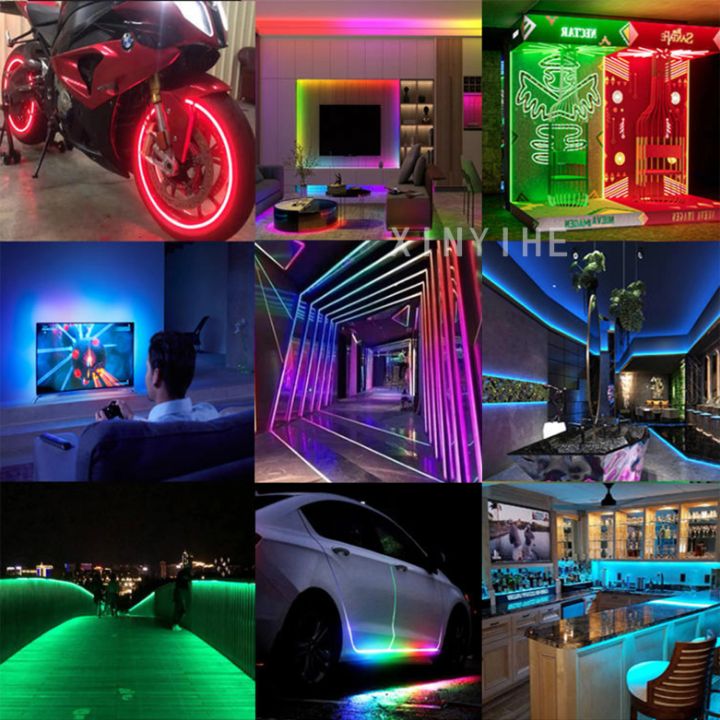 ریسه نئون فلکسی مدل LED-NEON-RGB-IC برنامه پذیر 5 متری